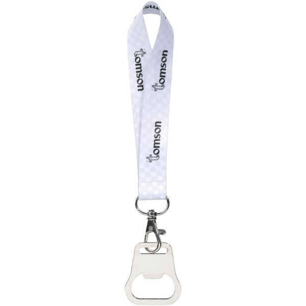 Mini sublimation lanyard both sides - White / 10mm