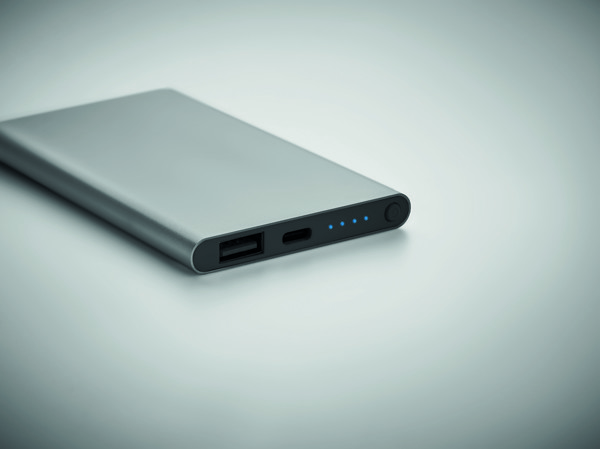 Powerbank da 4000mAh tipo C Powerflat C - Titanio