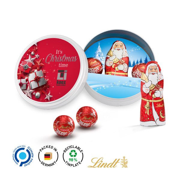 Weihnachtsdose Mit Lindt-Mischung