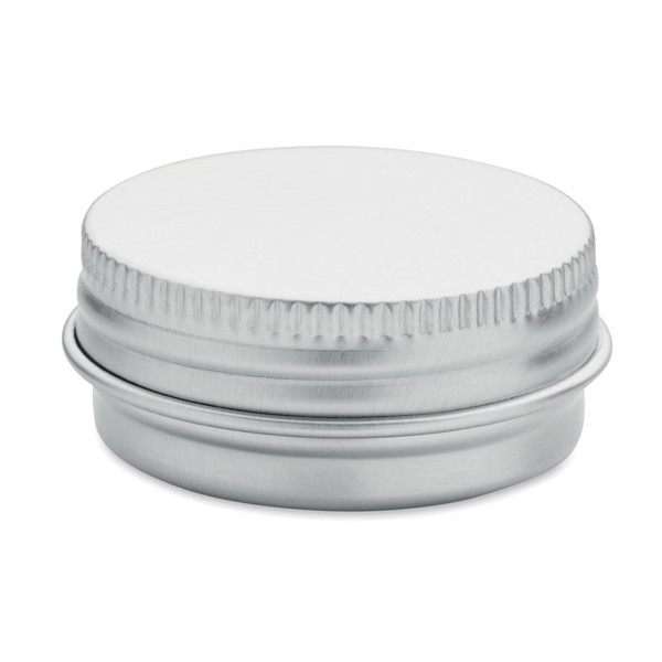 Vegan lip balm in round tin - White