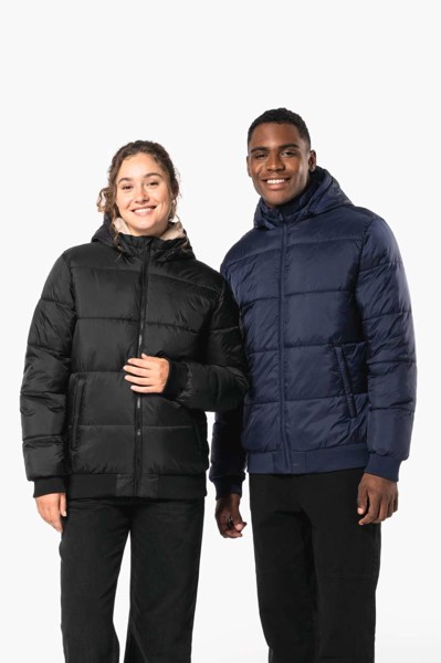 Unisex Recycled Ripstop Jacket With Hood - Black / 3XL
