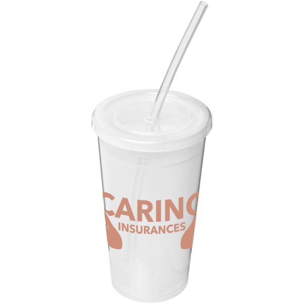 Copo de camada dupla de 350 ml Stadium - Transparente