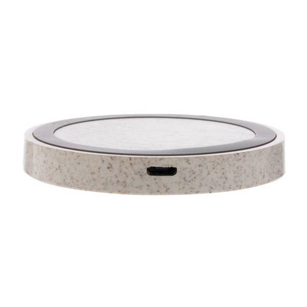 Anvil wireless charger 5W,wheatstraw,Ø70 mm
