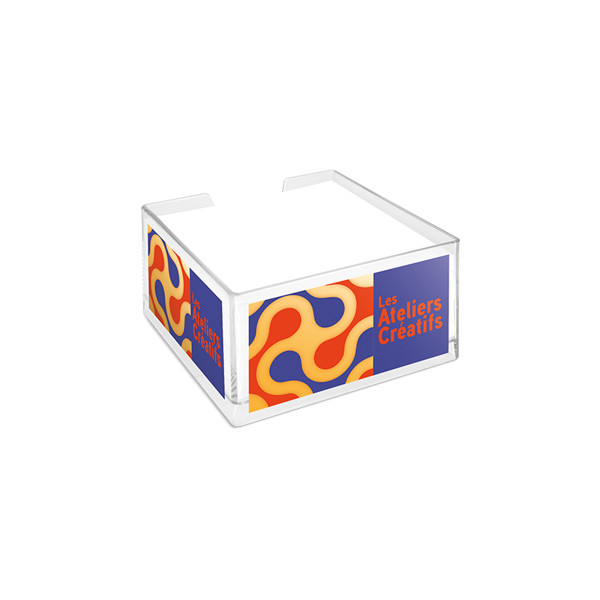 PAPER BLOCK HOLDER (PAPER BLOCK 89x89x77mm) - Blanc opaque / 