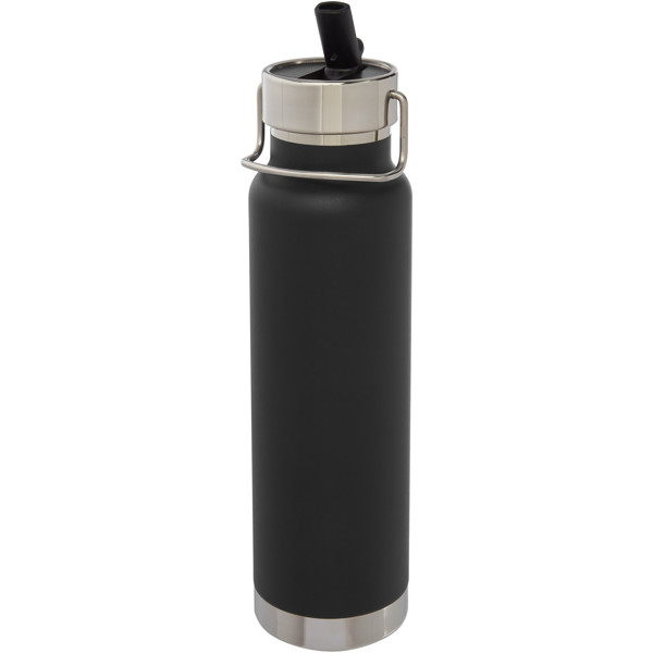 Thor 750 ml copper vacuum insulated sport bottle - Black