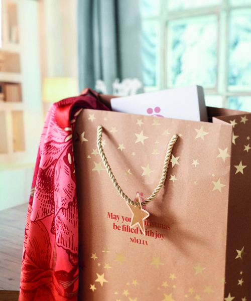 Saco de papel de embrulho Sparkle - Ouro