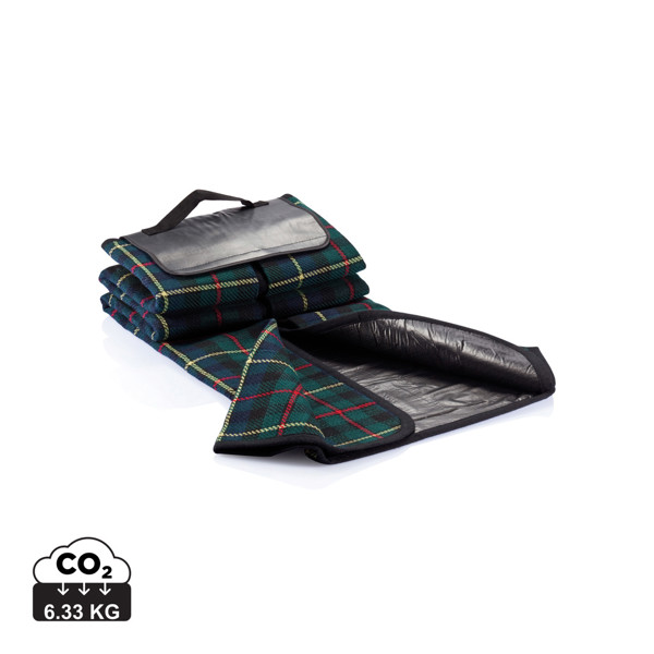 Tartan picnic blanket - Black