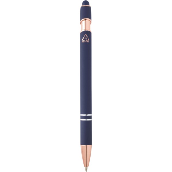 Stylo bille Nanna avec finition or rose (encre bleue) - Bleu océan
