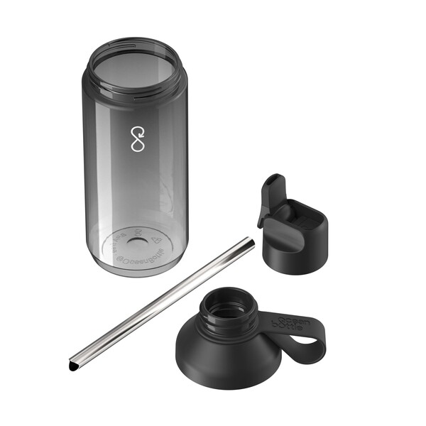 Ocean Bottle GO Clear 710 ml water bottle - Obsidian Black
