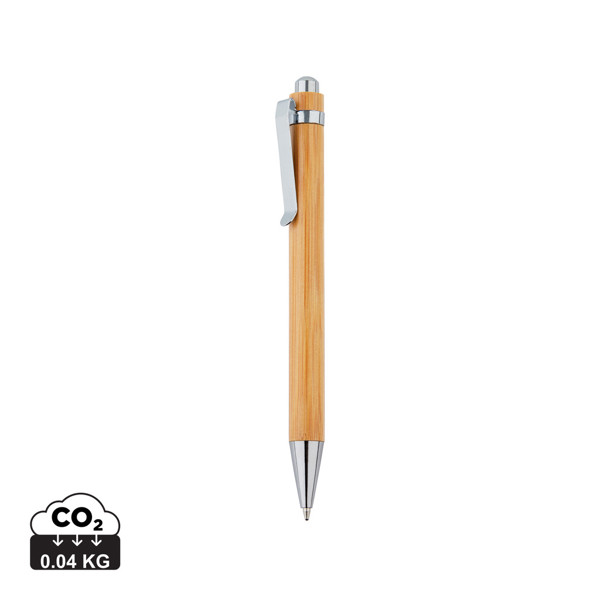 Bamboo pen - Brown / Silver