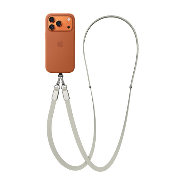Nivo RCS recycled PET Crossbody lanyard - Grey