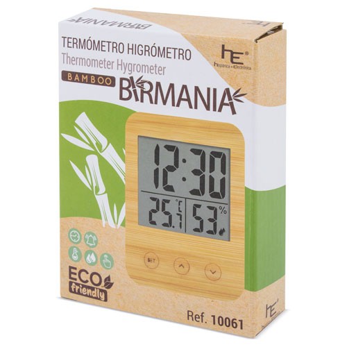 THERMOMÈTRE HYGROMÉTRIQUE EN BAMBOU "BIRMANIA"