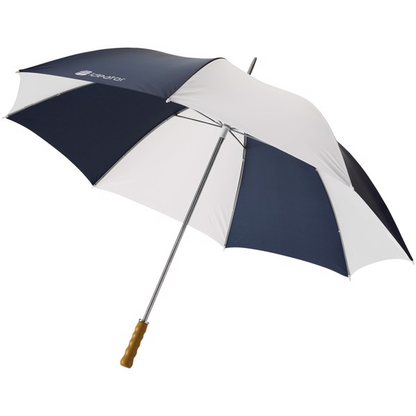 Karl 30" golf umbrella with wooden handle - Navy / White