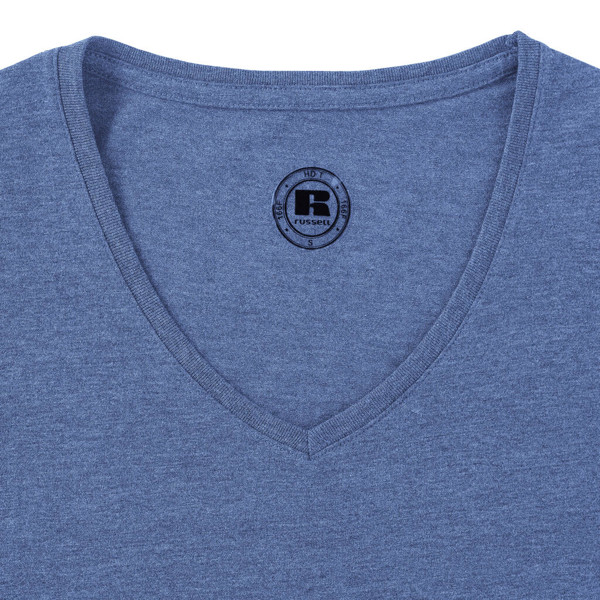 Ladies V-Neck Hd T - Red Marl / XS