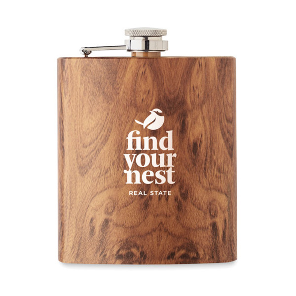 Namib hip flask, recycled steel, 190 ml