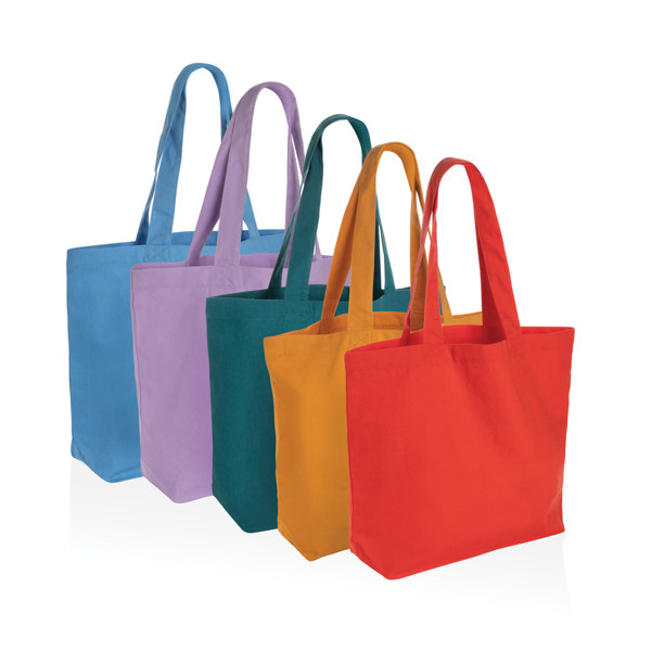 Impact Aware™ 240 gsm rcanvas shopper w/pocket - Tranquil Blue