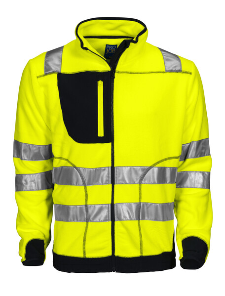 6303 HV Fleece jacket yellow/black L