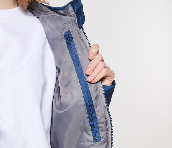 Doudoune femme avec capuche - BLACK / GREY / XXL