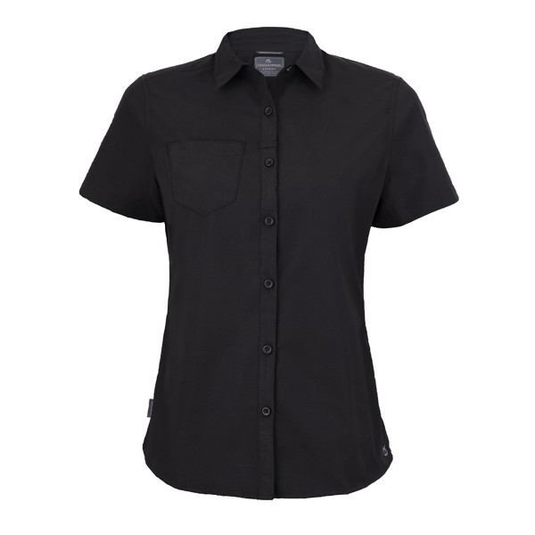 Craghoppers Women's Expert Kiwi Short Sleeved Shirt - BLACK - 10