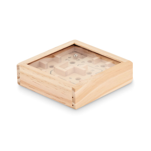 Zuky labyrinth game, pine wood, 90x90 mm