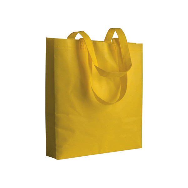 Heat-Sealed 80 G/M2 Non-Woven Fabric Shopping Bag With Gusset And Long Handles