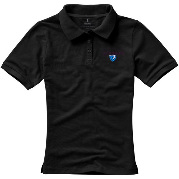 Calgary short sleeve women's polo - Solid Black / L