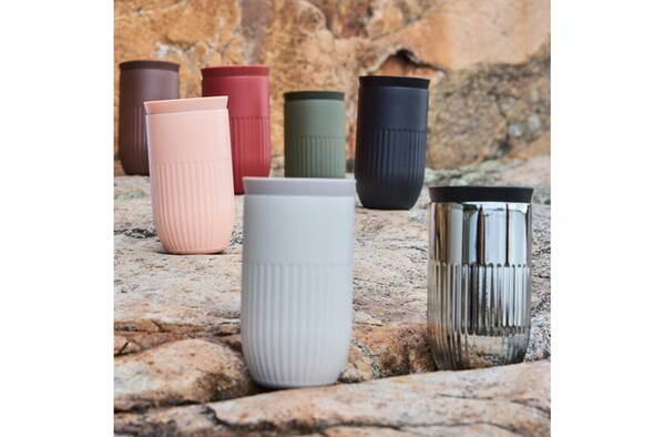Mug isolé Sagaform Tova, 320 ml, étanche et lavable au lave-vaisselle - Chrome