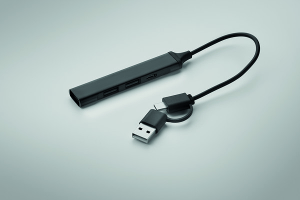 USB 4 port hub 19 cm Current