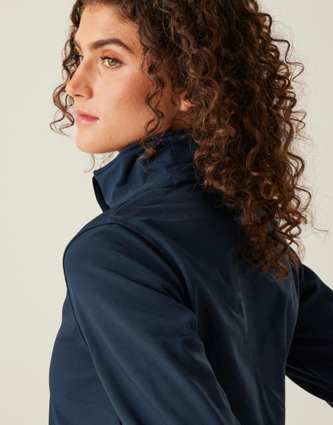 Women's Venturer 3-Layer Hooded Softshell Jacket - Black / Red / 10 (36)