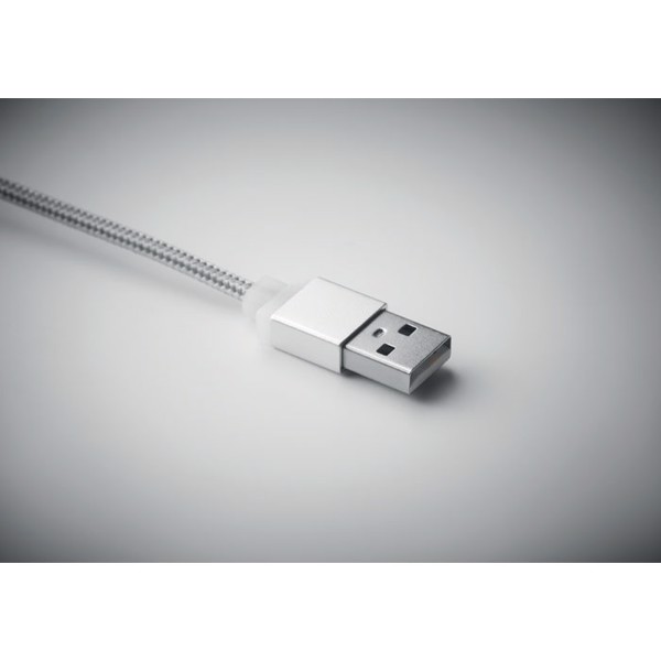 Rizo key ring cable USB-A,Type-C 2in1 - Silver
