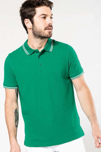 Muška polo majica kratkih rukava - Bijela / Siva / Plava / XL