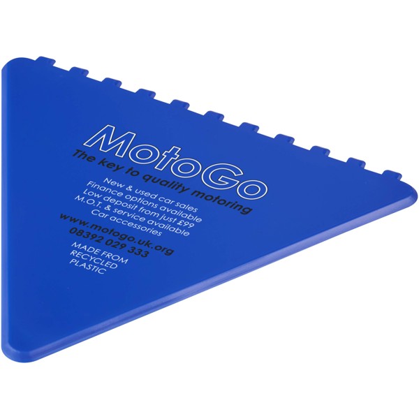 Frosty triangular recycled plastic ice scraper - Bleu royal