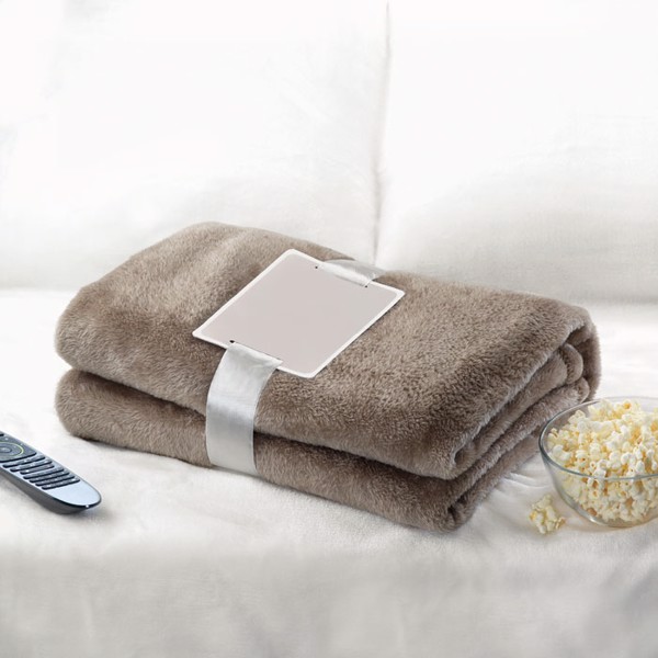 Davos blanket flannel fleece, 280 g/m², 150x120 cm - Black