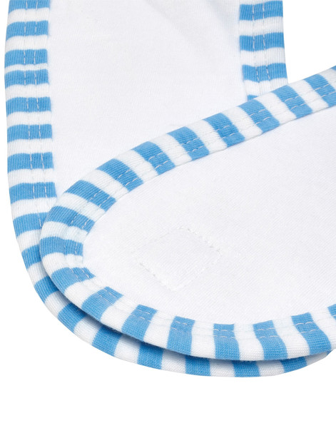 Arno Baby Bib - White / Baby Blue / ONE SIZE