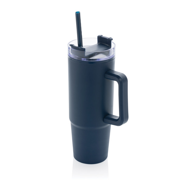 Mug 750ml avec poignée en plastique recyclé RCS Tana - Bleu Marine