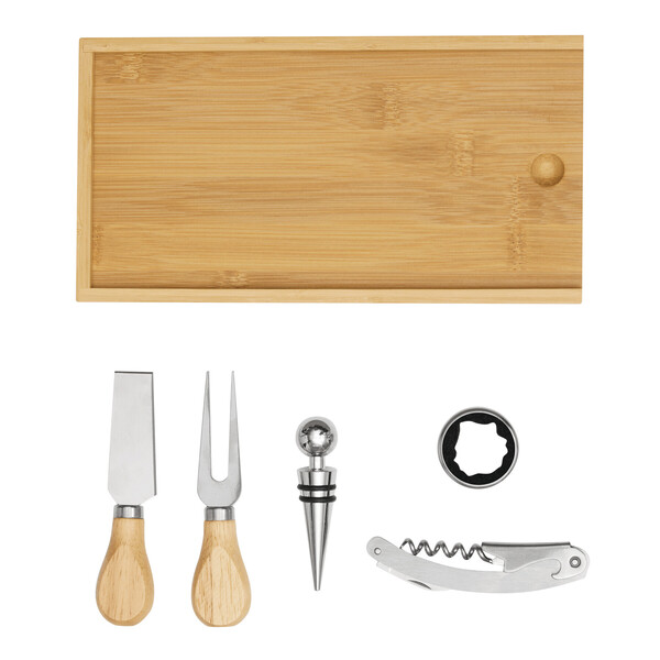 Wine And Cheese Set Bamboo Wine
