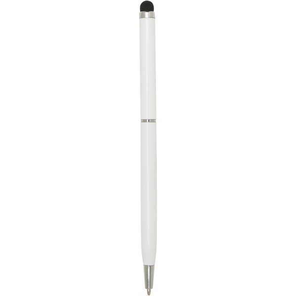 Stylo bille en aluminium Ore avec stylet (encre bleue) - Blanc