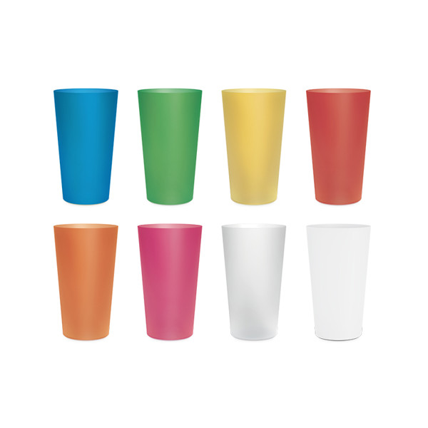 GOBELET PLASTIQUE REUTILISABLE 60 cl RAS BORD - Blanc opaque