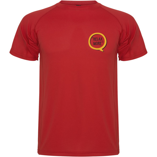 T-shirt sportiva da uomo a maniche corte Montecarlo - Rosso / XL