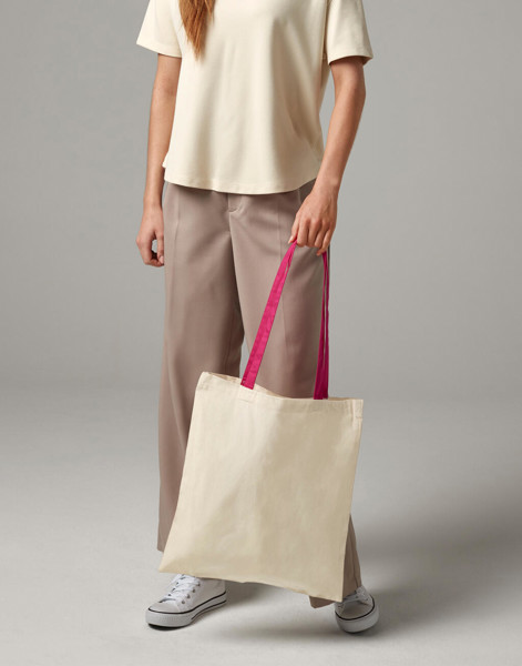 Bag For Life - Contrast Handles - Natural / Black / ONE SIZE