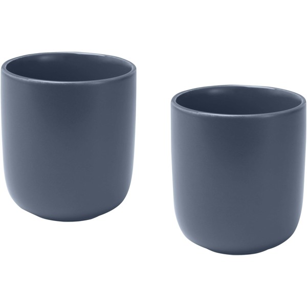 Tasses en céramique Male de 200 ml - set de 2 en finition mate - Bleu hale