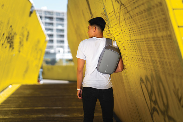 Xd Design Bobby sling,rPET,USB port - Grey / Blue