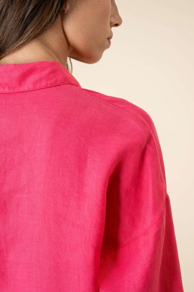 Ladies' Oversize Linen Shirt - Linen / S
