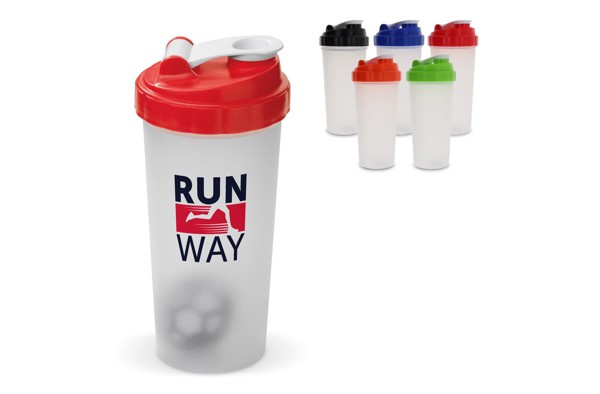 Toppoint shaker, 600ml, shaker ball included - Transparent Orange