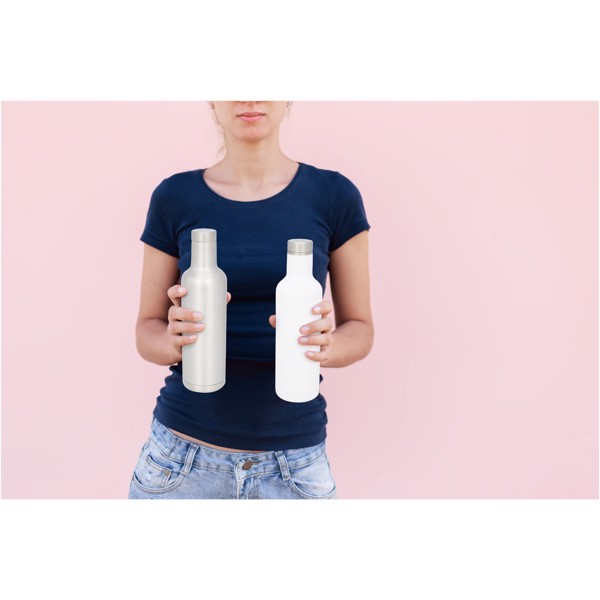 Bouteille Pinto avec isolation par le vide et couche de cuivre 750ml - Blanc