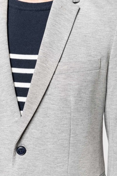 Men’S Knit Jacket - Light Grey Heather / 66