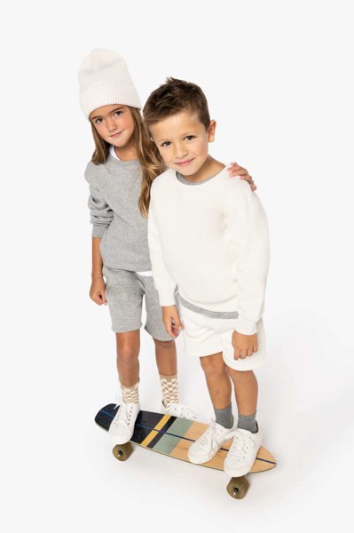 Kids' Eco-Friendly Round Neck Sweatshirt - Aquamarine / 12/14