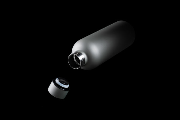 Bouteille isotherme 500ml en acier inoxydable recyclé RCS - Argent