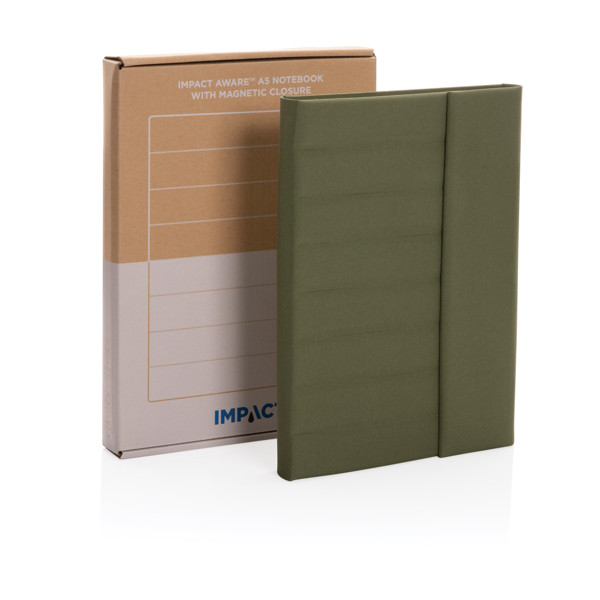 Xd Xclusive A5 notebook, magnetic closure, rPET cover - Green