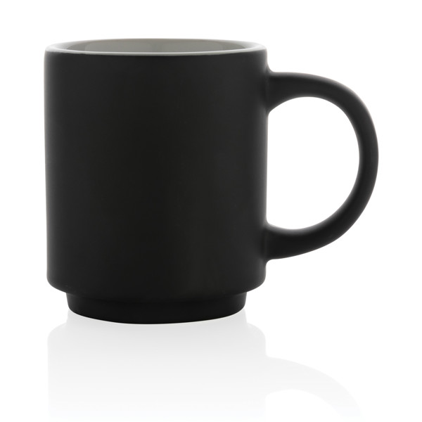 Stohovatelný keramický hrnek 180ml - Černá
